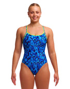 Funkita - Hilly Billy Blues Diamond Back Swimsuit - Blue - Model Front