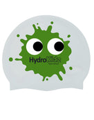 Children's Googly Eye Silicone Swim Cap - HydroKidz - Green
