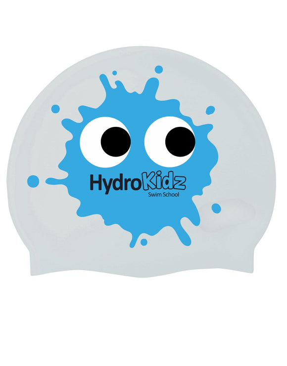 Children's Googly Eye Silicone Swim Cap - HydroKidz - Blue