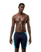 Speedo - Hyperboom Splice Swim Jammer - Black/Green - Model Front