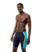 Speedo - Hyperboom Splice Mid Swim Jammer - Blue/Green - Model Front/Side