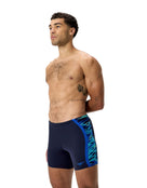 Speedo - Hyperboom Splice Mid Swim Jammer - Navy/Blue - Model Side