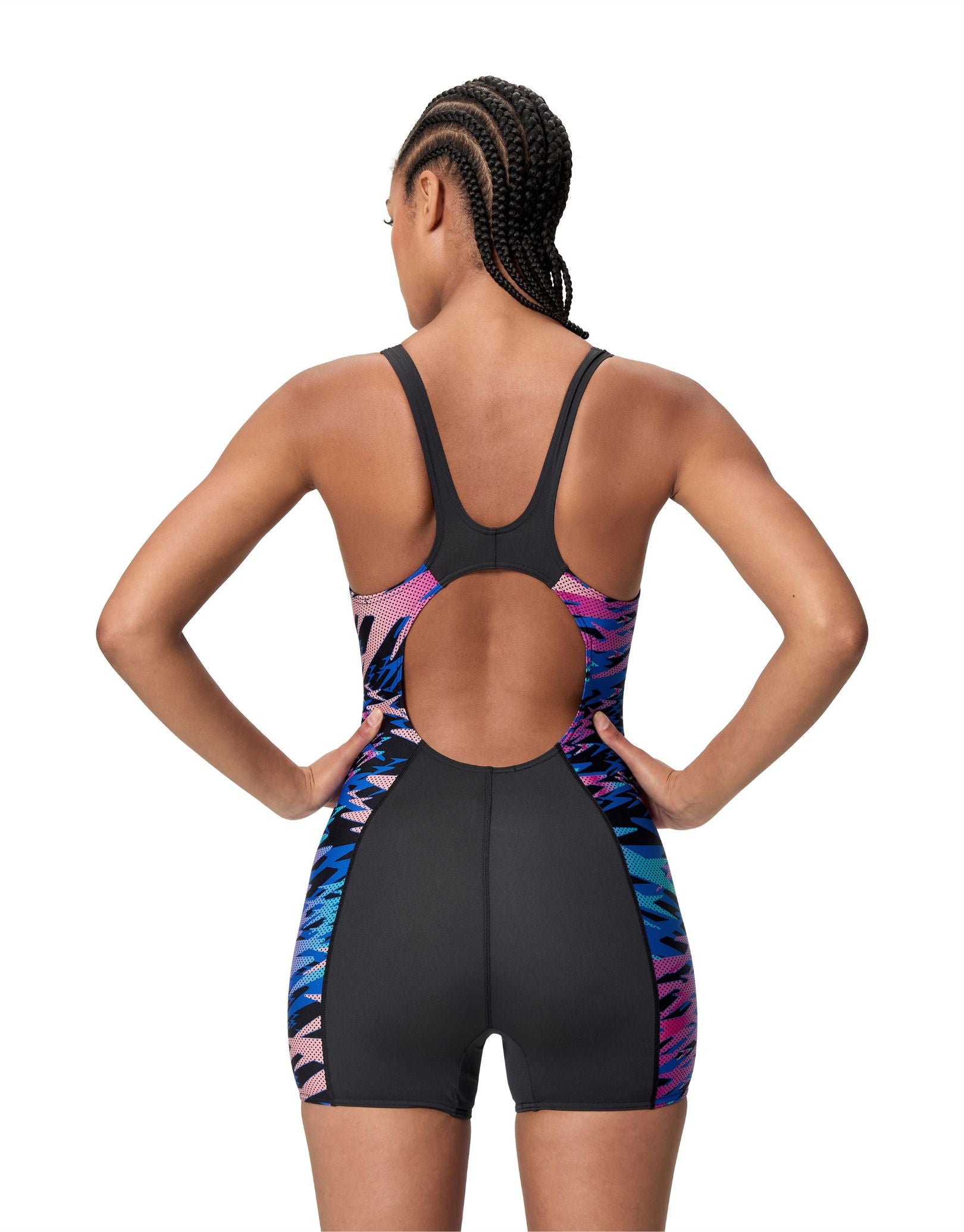 Speedo Back Types Speedo Hyperboom Splice Muscleback Legsuit - Black/Pink | Simply Swim ...