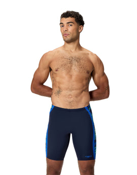 Speedo - Hyperboom Splice Swim Jammer - Navy/Blue - Model Front