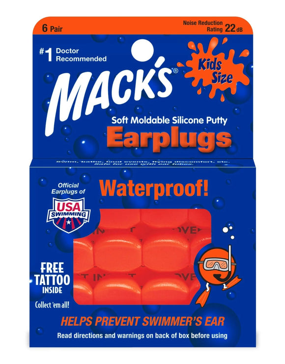 Mack's Kids Soft Mouldable Silicone Putty Earplugs - 6 Pairs - Product