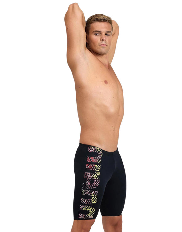 Kikko Pro Graphic Print Swim Jammer - Black/Yellow