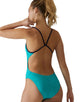 TYR - Lapped Durafast Elite Cutoutfit Swimsuit - Teal - Model Front