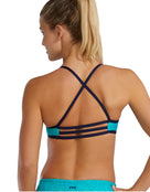 TYR - Lapped Durafast Elite Trinity Top - Teal - Model Back