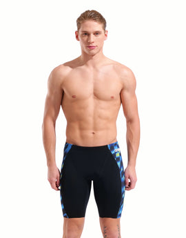 Arena - Limited Edition Aqua Gleam Swim Jammer - Black/Blue/Multi - Model Front