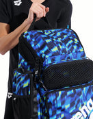 Arena - Limited Edition One Go Allover 45L Backpack - Aqua Gleam - Product Front Close Up
