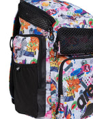 Arena Limited Edition One Go Allover 45L Backpack - Collage - Product Side Close Up