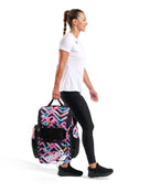Arena Limited Edition One Go Allover 45L Backpack - Texture - Product with Model Carrying