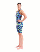Arena - Limited Edition Powerskin ST Next Open Back - Aqua Gleam - Model Side Full Body
