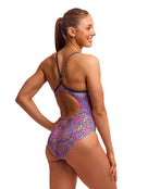 Funkita - Love Lacy Diamond Back Swimsuit - Multi - Model Side/Back