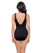 Miraclesuit - Raya De Safari Charmer Swimsuit - Black/Brown - Model Back