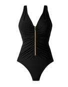 Miraclesuit - Razzle Dazzle Zipt Swimsuit - Black - Product