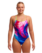 Funkita - Muscle Mad Diamond Back Swimsuit - Multi - Model Front