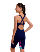 Funkita - Girls Muscle Mad Fast Training One Piece Legsuit - Multi/Navy - Model Back/Side