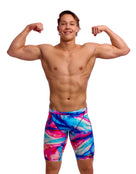 Funky Trunks - Muscle Mad Swim Training Jammer - Multi - Model Front with Pose