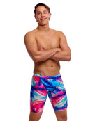 Funky Trunks - Muscle Mad Swim Training Jammer - Multi - Model Front/Side
