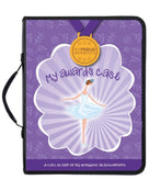 My Proud Moments - Medal, Badge & Certificate Case - Purple/Dance - Front