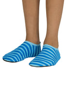Zoggs - Nautical Stripes Kids Anti-Slip Socks - Blue - Model Front/Side