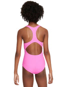 Nike - Girls - Racerback Swimsuit - Pink Spell - product Back Model - Simply Swim