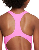 Nike - Girls - Racerback Swimsuit - Pink Spell - Product Back Close-Up Model - Simply Swim