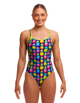 Funkita - Pine Gap Diamond Back Swimsuit - Multi - Model Front