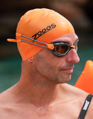 Zoggs - Predator Polarized Ultra Swim Goggles - Grey/Orange - Model Side