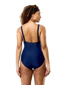 Speedo - Quantum Contour Swimsuit - Navy/Purple - Model Back