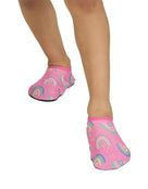 Zoggs - Rainbow Magenta Kids Anti-Slip Socks - Pink - Model Side/Front