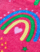 Zoggs - Rainbow Magenta Kids Poncho Hooded Towel Robe - Pink - Age 5-10 - Fabric