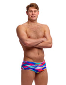 Funky Trunks - Royal Wave Sidewinder Swim Trunks - Multi - Model Front/Side