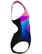 SP-8002625002-Girls_Printed_Splashback_Swimsuit_-_Dark_Pink_Black_side