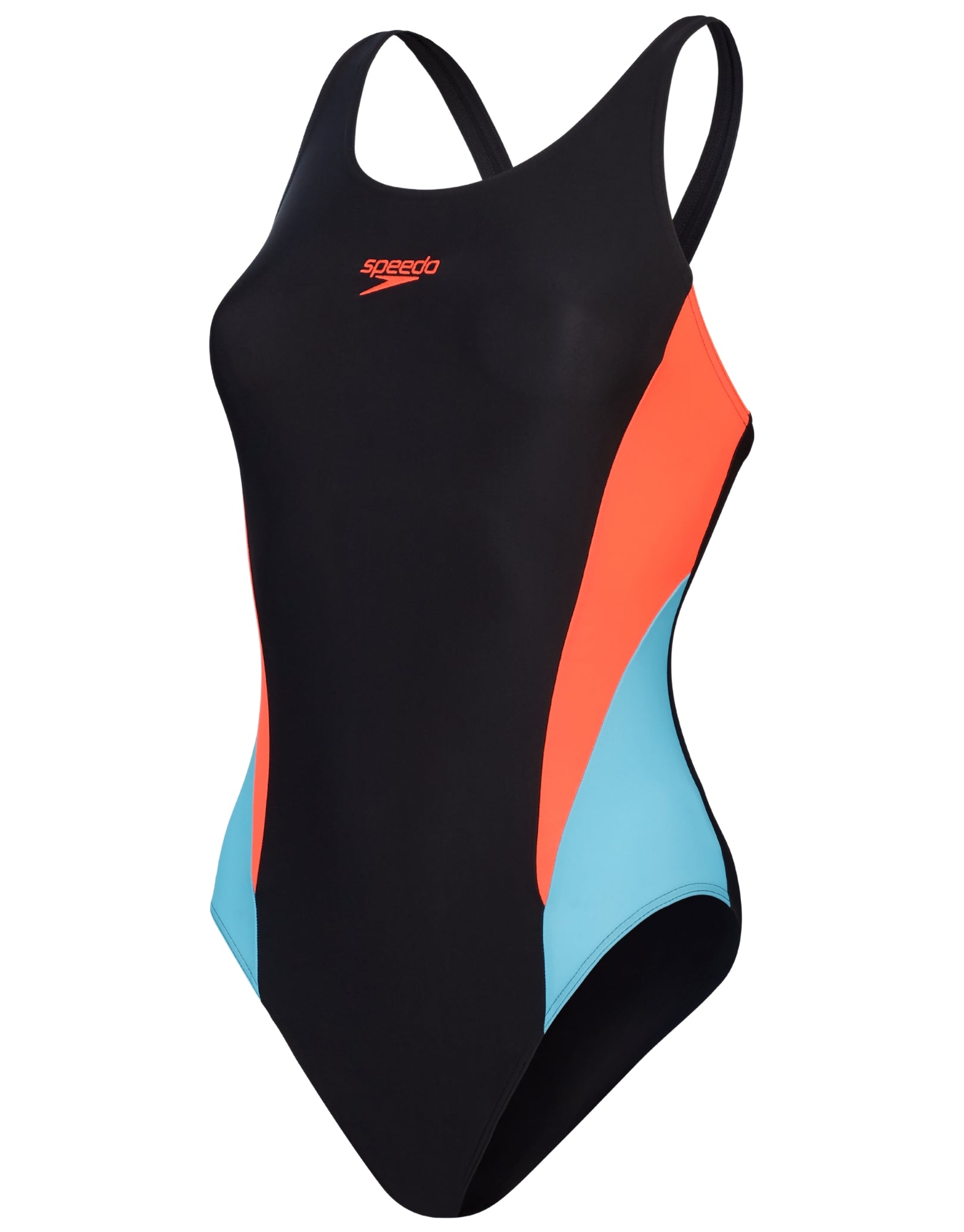 Speedo Back Types SpeedoColourblock 2.0 Muscleback - Black/Red/Blue | Simply Swim ...