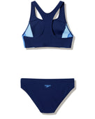 Colourblock Splice Bikini Set - Blue/Light Blue