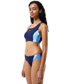Colourblock Splice Bikini Set - Blue/Light Blue