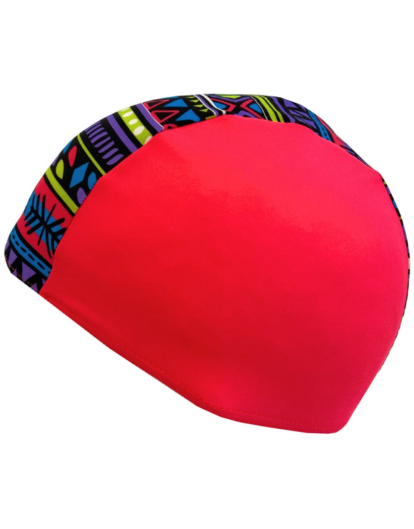 SW-fabric-patterned-swimcaps-junior-2025-red-with-patterns