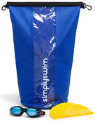 Simply Swim-large-dry-bag-front with goggles and swim cap