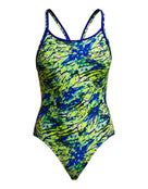 Funkita - Scaled Back Diamond Back Swimsuit - Green/Blue - Product Front