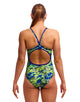 Funkita - Scaled Back Diamond Back Swimsuit - Green/Blue - Model Front