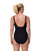 Speedo - Shaping Contour Eclipse Swimsuit - Black/Dark Pink - Model Front