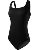 TYR-swimsuit-scoop-neck-controlfit-front-black-no-model