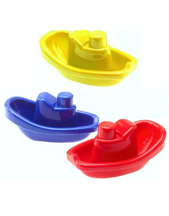 baby-bath-boats-yellow, blue, red