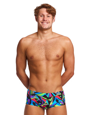 Funky Trunks Beat It Classic Swim Trunks - Black/Multi, Simply Swim