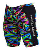 Funky Trunks - Beat It Swim Training Jammers - Black - Pattern Front
