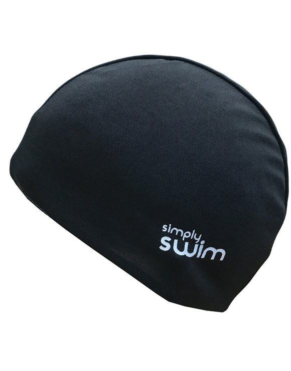 Simply-Swim-Adult-Polyester-Caps-Black