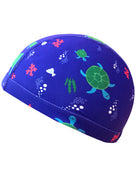 Simply-Swim-Fabric-Junior-Caps-Turtles-Navy