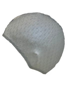 Simply Swim - Adult Long Hair Silicone Bubble Cap - Grey - Product in Use Side